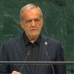 Presidente do Irã, Masoud Pezeshkian, discursa na Assembleia Geral da ONU 2026