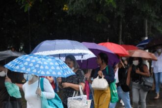 Chuva forte em São Paulo durante a passagem de frente fria