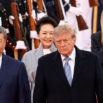 O presidente dos Estados Unidos, Donald Trump, e o presidente da China, Xi Jinping.