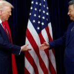 Presidentes dos EUA, Donald Trump, e da China, Xi Jinping