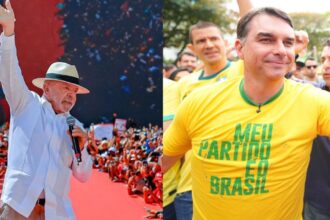 Urna eletrônica em seção de votação no Brasil