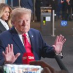 Presidente dos EUA Donald Trump em pronunciamento oficial