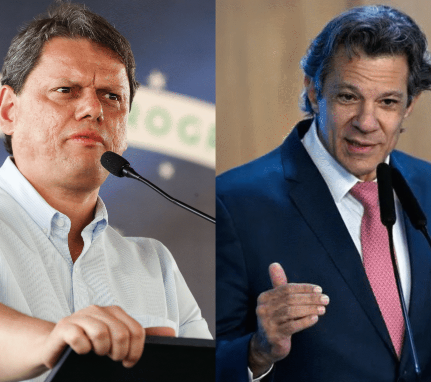 Tarcísio de Freitas e Fernando Haddad