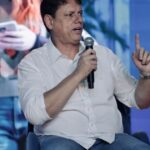 O governador de São Paulo e candidato à reeleição, Tarcísio de Freitas (Republicanos)
