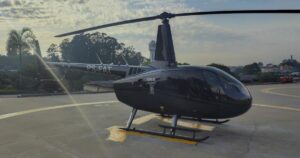 Helicóptero apreendido em operação contra pirâmide financeira