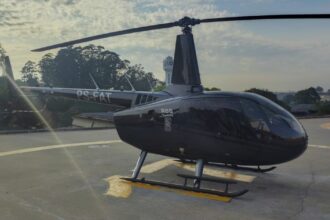 Helicóptero apreendido em operação contra pirâmide financeira