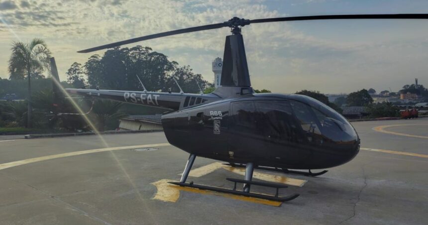 Helicóptero apreendido em operação contra pirâmide financeira