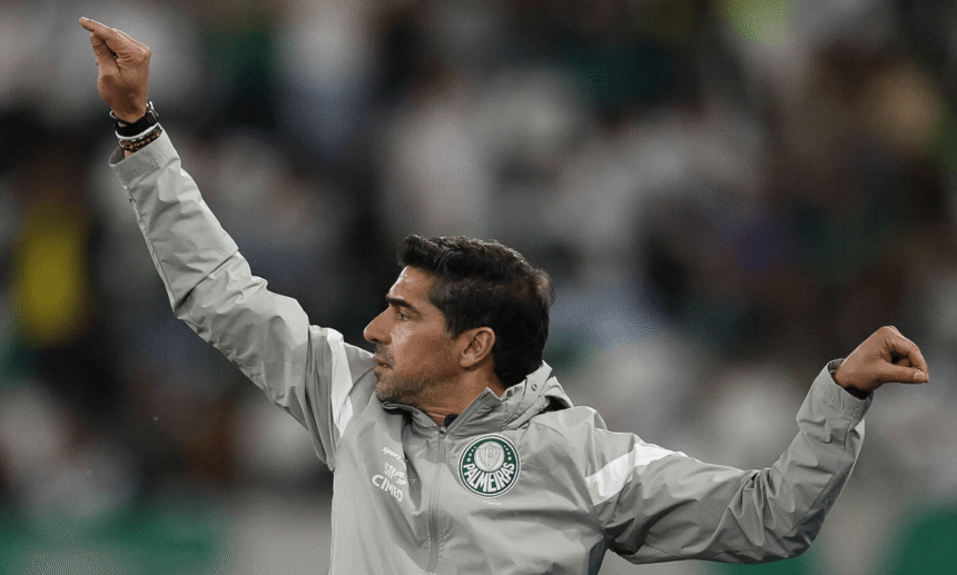 Abel Ferreira durante a partida entre Botafogo e Palmeiras pelo Brasileirão
