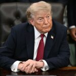 O presidente dos EUA, Donald Trump, no Salão Oval da Casa Branca