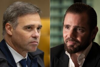 O ministro do STF André Mendonça, relator do caso Master, e o banqueiro Daniel Vorcaro