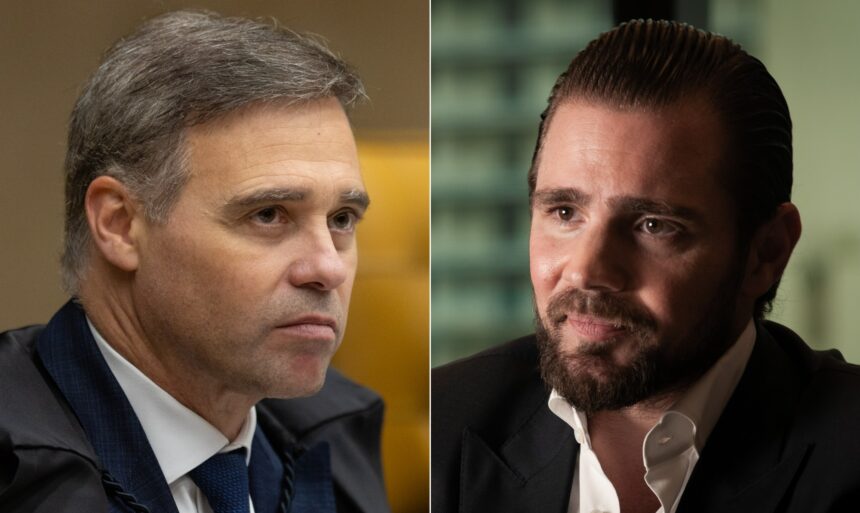 O ministro do STF André Mendonça, relator do caso Master, e o banqueiro Daniel Vorcaro