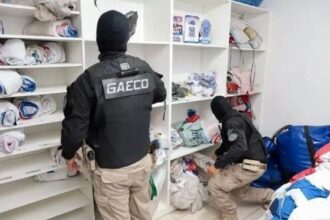 Gaeco durante ação na sede da Bamor
