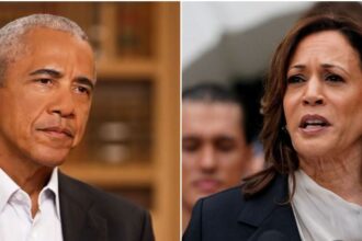 Barack Obama, ex-presidente dos EUA, e Kamala Harris, vice-presidente dos EUA