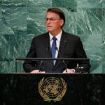 Presidente Jair Bolsonaro (PL) durante discurso na Assembleia-Geral da ONU