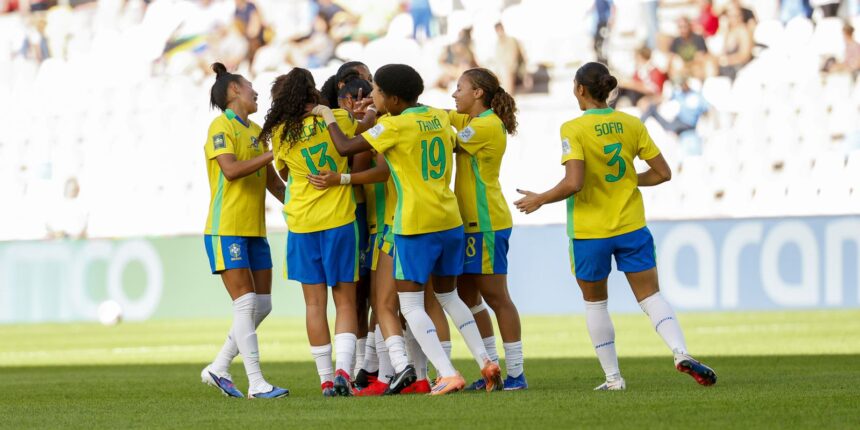 Brasília (DF), 05/09/2026 - Brasil goleia Tanzânia na estreia na Copa do Mundo sub-20 feminina. Foto: Luciana Vermell / CBF
