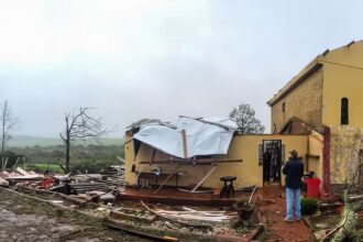 14/07/2023 - Estragos feito pelo ciclone extratropical que atingiu o Rio Grande do Sul. Foto: Defesa Civil/RS