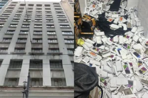 "Avalanche" de iPhone: PF faz ação em prédio com 12 andares de mercadorias