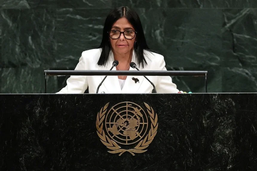 Delcy agradece relação de Trump com a Venezuela durante discurso na ONU