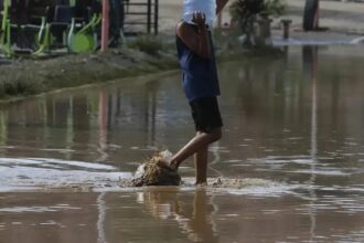 Ruas alagadas em São Paulo