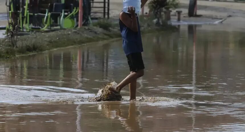 Ruas alagadas em São Paulo