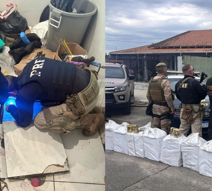 Policiais apreendem cocaína escondida sob piso de casa em Itajaí