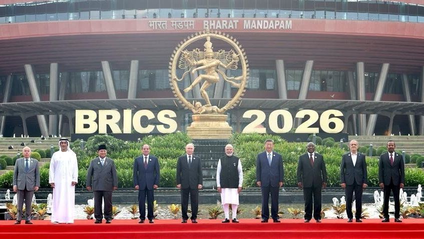 Líderes do Brics para cúpula do bloco em Nova Délhi, na Índia