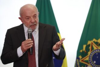 Presidente Lula durante pronunciamento político