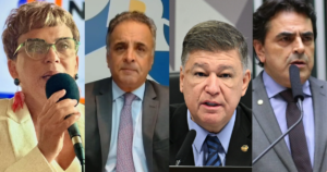 Urna eletrônica em seção de votação no Brasil