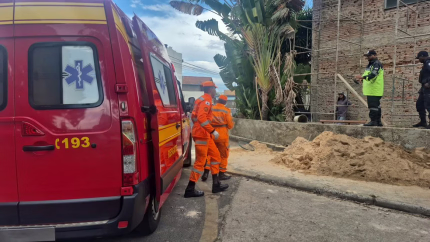 Área onde ocorreu o acidente com andaime em Araxá