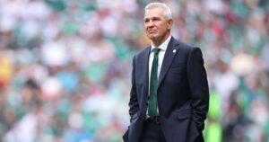 Javier Aguirre, técnico do México, no confronto contra a África do Sul, válido pela abertura da Copa do Mundo