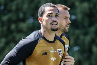Luciano em treino do São Paulo