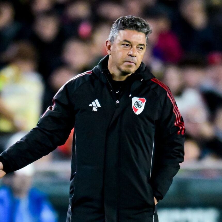 Marcelo Gallardo, em jogo do Clausura