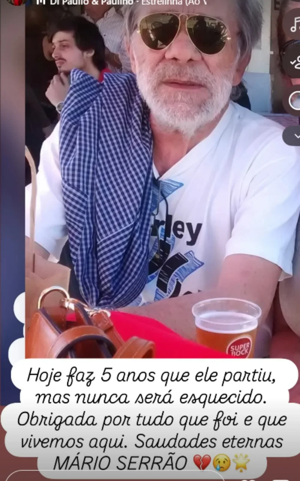 Margareth Serrão recorda Mário Serrão em homenagem publicada cinco anos após a morte dele