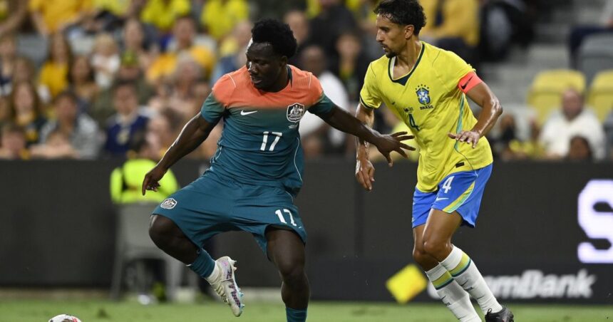 Marquinhos marca Irankunda, da Austrália, em amistoso
