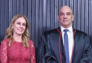 Alexandre de Moraes e sua mulher Viviane Barci