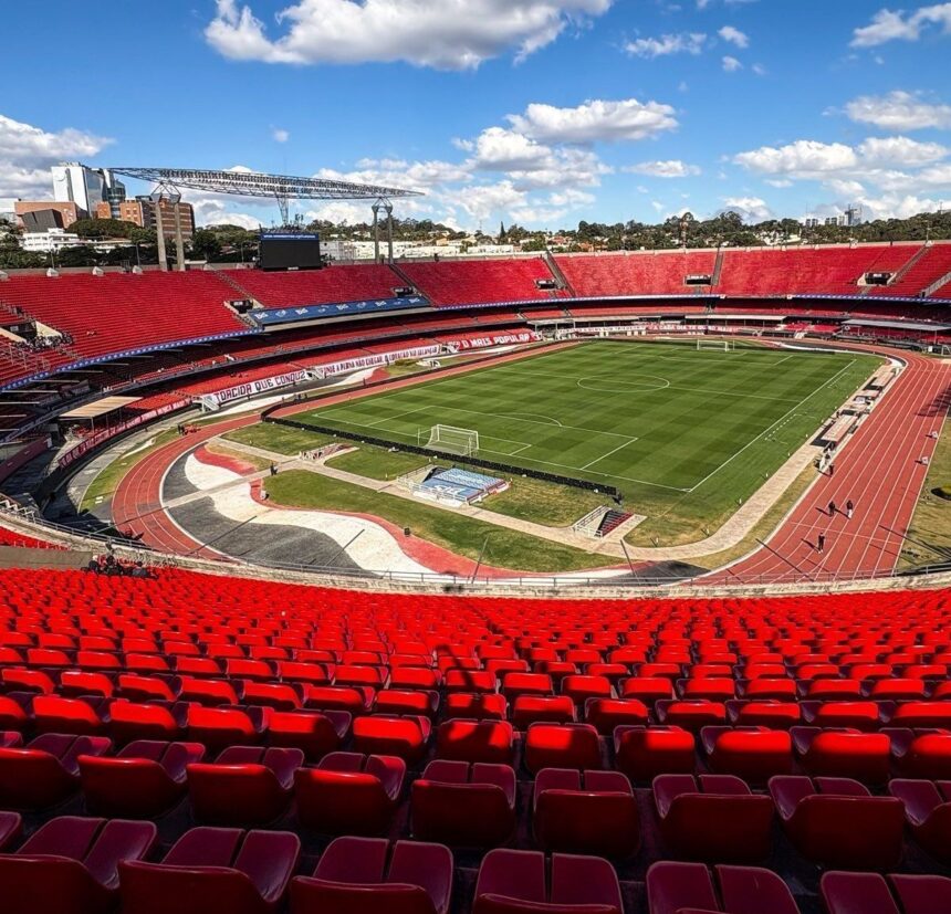 Morumbis, estádio do São Paulo, antes do jogo contra o Vitória pelo Brasileirão