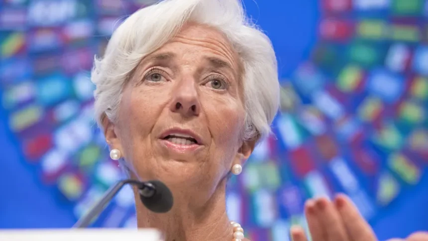 Christine Lagarde durante reunião econômica