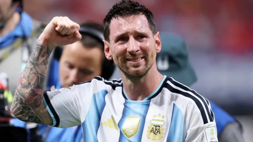 Lionel Messi em partida pela seleção da Argentina