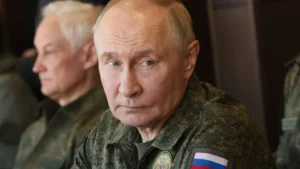 Bandeira da Rússia em evento oficial