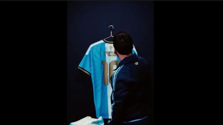 Camisa especial de Lionel Messi para a despedida da seleção argentina