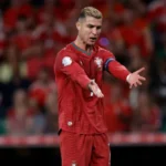 Cristiano Ronaldo em partida pela seleção portuguesa
