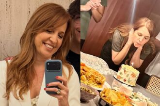Poliana Abritta celebra 51 anos em rara foto com marido e trigêmeos