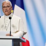 Papa Leão 14 durante visita à França