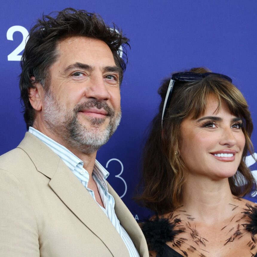 Penélope Cruz e Javier Bardem no 83º Festival de Cinema de Veneza, em setembro de 2026