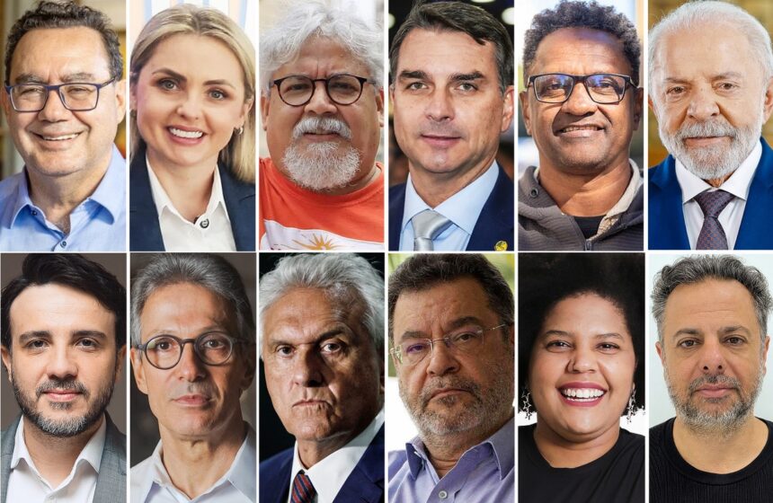 Candidatos à Presidencia: Cury, Clariana, Edmilson Costa, Flavio, Hertz Dias, Lula, Renan Santos, Romeu Zema, Ronaldo Caiado, Rui Costa Pimenta, Samara Martins e Wilson Grassi