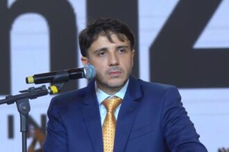 Candidato à Presidência pelo Missão, Renan Santos, participa de evento do partido em São Paulo