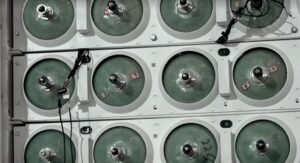 Instalações industriais de fabricação de tecnologia avançada.