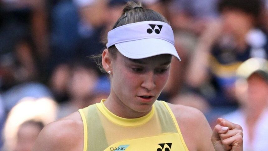 Elena Rybakina durante partida do US Open