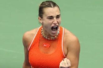 Aryna Sabalenka durante partida do US Open