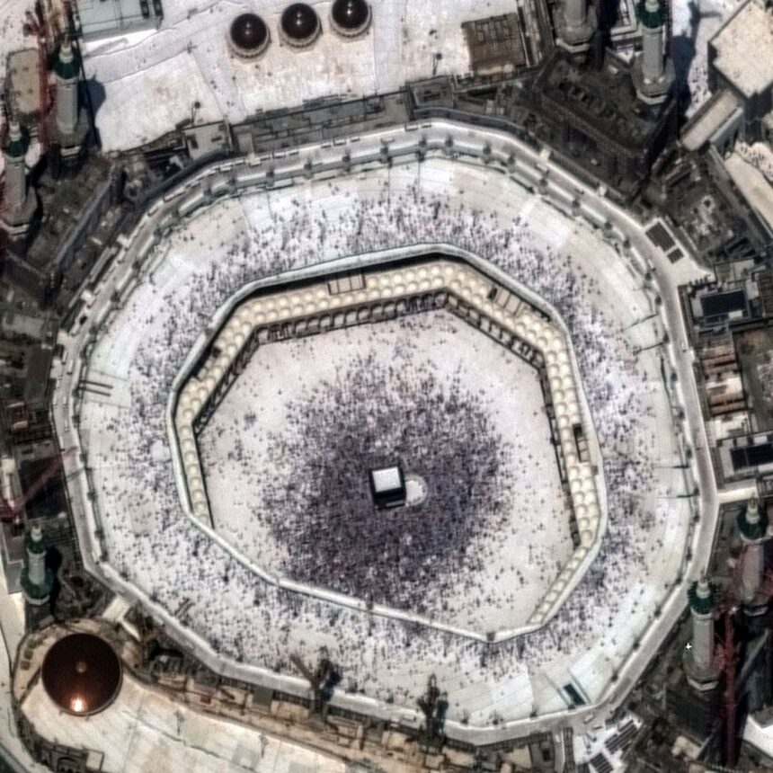 Vista panorâmica da cidade de Meca na Arábia Saudita